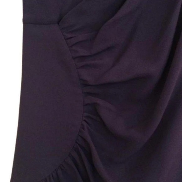 BCBGMaxAzria Black Draped Side Zip Dres Size 6 - Picture 4 of 14